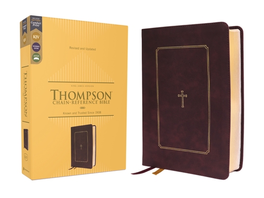 Kjv, Thompson Chain-Reference Bible, Leathersoft, Burgundy, Red Letter, Comfort Print Cover Image