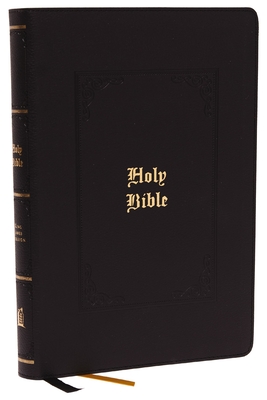 KJV Holy Bible Large Print Center-Column Reference Bible, Black Leathersoft, 53,000 Cross References, Red Letter, Comfort Print: King James Version: H By Thomas Nelson Cover Image