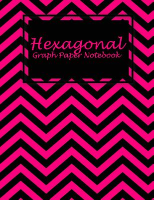 Hexagonal Graph Paper Notebook: Pink and Black Book, 1/4 inch Hexagons Graph Paper Notebooks Large Print 8.5