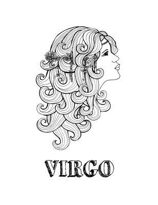 Virgo: Coloring Book with Three Different Styles of All Twelve Signs of the Zodiac. 36 Individual Coloring Pages. 8.5 x 11 By Blank Slate Journals Cover Image