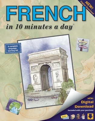 French in 10 Minutes a Day: Language Course for Beginning and Advanced Study. Includes Workbook, Flash Cards, Sticky Labels, Menu Guide, Software, By Kristine K. Kershul Cover Image