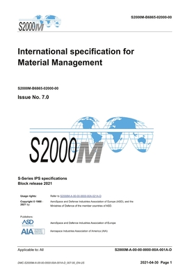 S2000M, International specification for Material Management, Issue 7.0: S-Series 2021 Block Release Cover Image