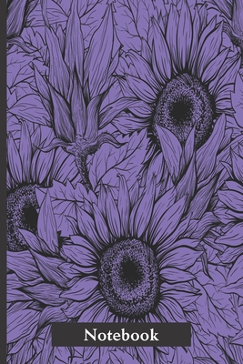 Notebook: Purple sunflower notebook to write in. Pretty gift for women and girls. Cover Image