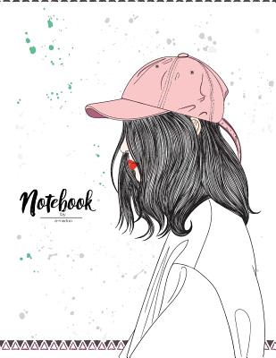 Notebook: Girl cover and Dot Graph Line Sketch pages, Extra large (8.5 x 11) inches, 110 pages, White paper, Sketch, Draw and Pa Cover Image