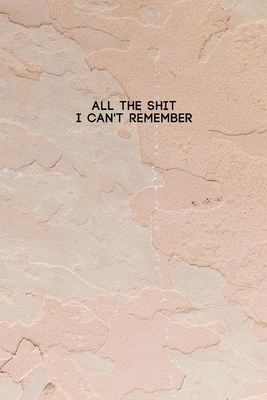All the Shit I Can't Remember: Password Keeper and Finder Funny Notebook w/  Light Pink Color Paint on House Wall Texture Abstract Design Gift  (Paperback) | Books and Crannies
