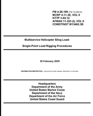 FM 4-20.198 Multiservice Helicopter Sling Load: Single-Point Load Rigging Procedures By U S Army, Luc Boudreaux Cover Image