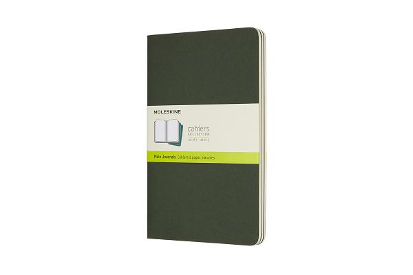 Moleskine Cahier Journal, Large, Plain, Myrtle Green (5 x 8.25) (Diary)