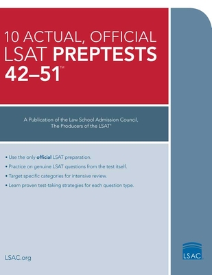 10 Actual 42-51, Official LSAT Preptests: (Preptests 42-51) Cover Image