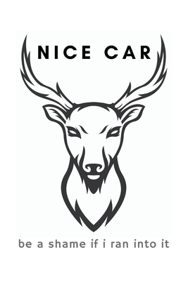 Nice Car Be A Shame If I Ran Into It: Funny Hunting Notebook Gift Idea For Passionate Hunter - 120 Pages (6" x 9") Hilarious Gag Present