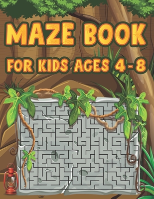 Maze Book For Kids Ages 4-8: Extra Tricky Fun Maze Game Beginner Levels Challenging Mazes for Kids 4-6, 6-8 year olds Maze book for Children Games By Jeannette Nelda Publishing Cover Image