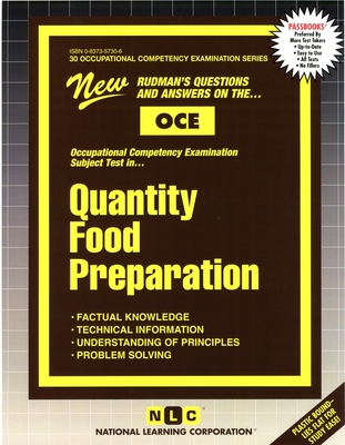 QUANTITY FOOD PREPARATION: Passbooks Study Guide (Occupational Competency Examination) Cover Image
