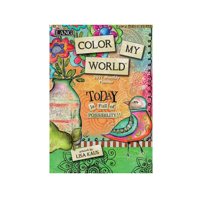 Color My World 2021 Monthly Pocket Planner Cover Image