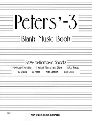 Peters' Blank Music Book (White) Cover Image