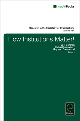How Institutions Matter! Cover Image
