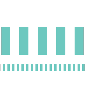Simply Stylish Turquoise Stripe Straight Borders Cover Image
