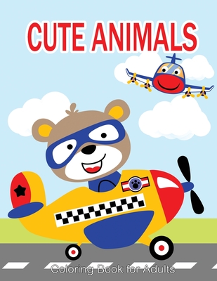 Cute Animals: Coloring Book for Adults