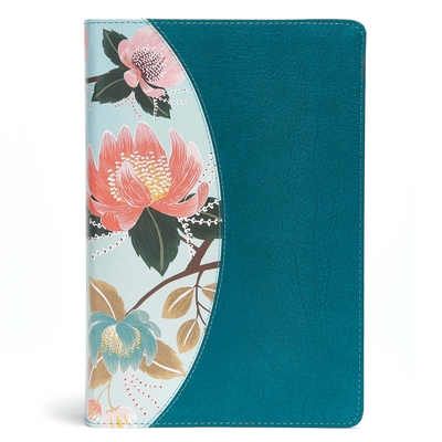 The CSB Study Bible For Women, Teal Flowers LeatherTouch, Indexed: Faithful and True Cover Image