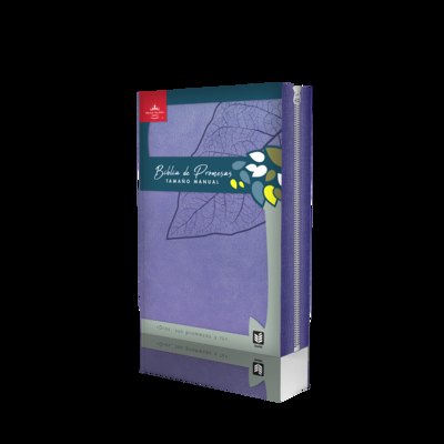 Biblia de Promesa Tamaño Manual / Piel Especial / Lavanda / Con Cierre E Indice Cover Image
