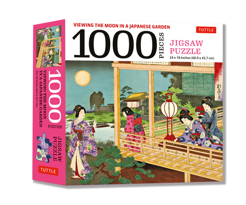 Viewing the Moon Japanese Garden- 1000 Piece Jigsaw Puzzle: Finished Size 24 X 18 Inches (61 X 46 CM) By Toyohara Chikanobu (Illustrator) Cover Image