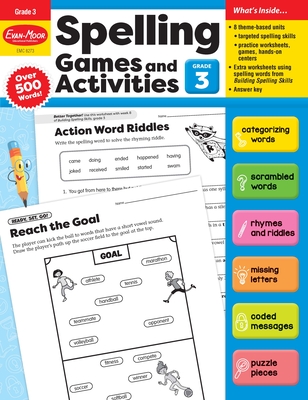 Spelling Games and Activities, Grade 3 Teacher Resource Cover Image