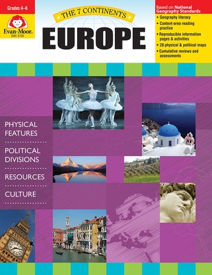 7 Continents: Europe, Grade 4 - 6 Teacher Resource By Evan-Moor Corporation Cover Image
