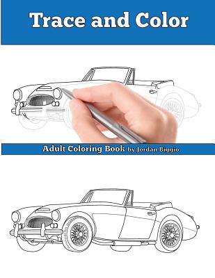 Trace and Color: Classic British Cars: Adult Activity Book Cover Image