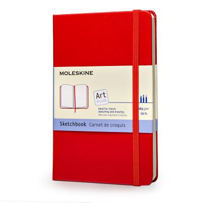Moleskine Art Plus Sketchbook, Pocket, Plain, Red, Hard Cover (3.5 x 5.5) (Classic Notebooks) By Moleskine Cover Image