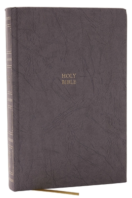 KJV Holy Bible: Paragraph-Style Large Print Thinline with 43,000 Cross References, Gray Hardcover, Red Letter, Comfort Print: King James Version Cover Image