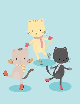 Notebook: Cute Ice-Skating Cats, Notebooks For Kids, Large Size - Letter, Wide Ruled By Pinkcrushed Notebooks Cover Image