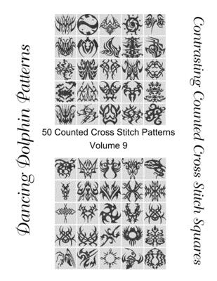 Contrasting Counted Cross Stitch Squares: 50 Counted Cross Stitch Patterns (Volume #9) Cover Image