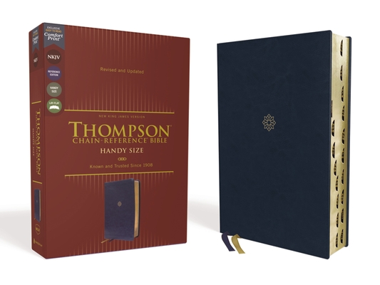 Nkjv, Thompson Chain-Reference Bible, Handy Size, Leathersoft, Navy, Red Letter, Thumb Indexed, Comfort Print Cover Image
