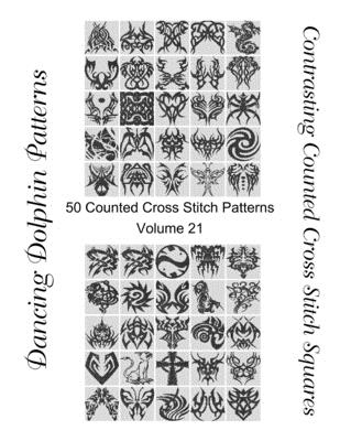 Contrasting Counted Cross Stitch Squares: 50 Counted Cross Stitch Patterns (Volume #21) Cover Image