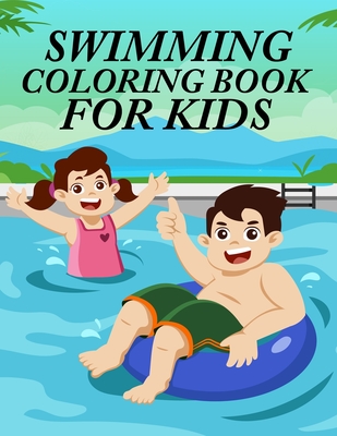 swimming Coloring book For Kids: Cute swimming Coloring book Cover Image