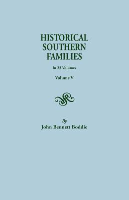 Historical Southern Families. in 23 Volumes. Volume V Cover Image