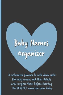 Baby Name Organizer: Organize All Your Favorite Baby Names in One Place / Expecting Women / Baby Shower / Pregnancy Gift / Blue Design Cover Image