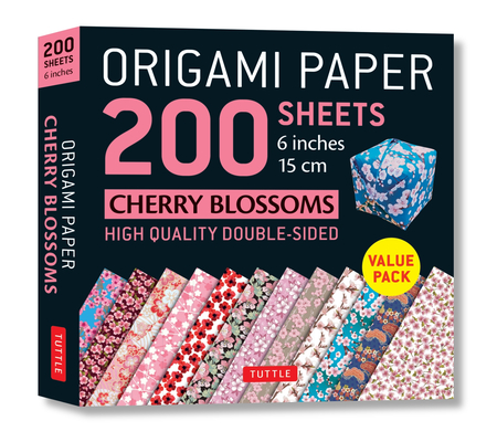 Origami Paper 200 Sheets Cherry Blossoms 6 (15 CM): Tuttle Origami Paper: Double Sided Origami Sheets Printed with 12 Different Designs (Instructions By Tuttle Publishing (Editor) Cover Image