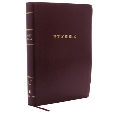 KJV, Reference Bible, Giant Print, Leather-Look, Burgundy, Red Letter Edition By Thomas Nelson Cover Image