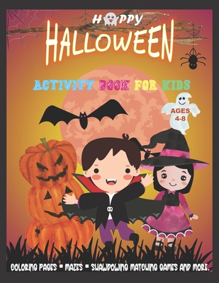 Halloween Activity Book for Kids Ages 4-8: Coloring, Drawing