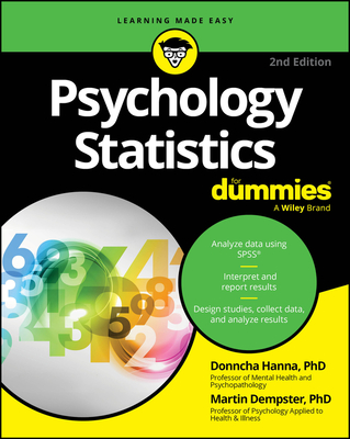 Psychology Statistics for Dummies By Donncha Hanna, Martin Dempster Cover Image