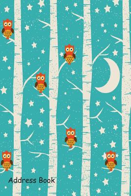 Address Book: Include Alphabetical Index with Forest Illustration with Owls Cover By Shamrock Logbook Cover Image
