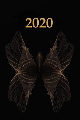 2020: Schwarzer Design Kalender - Wochenkalender - Zielsetzung - Zeitmanagement - Produktivität - Terminplaner - Terminkalen Cover Image