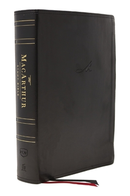Nkjv, MacArthur Study Bible, 2nd Edition, Leathersoft, Black, Indexed, Comfort Print: Unleashing God's Truth One Verse at a Time Cover Image