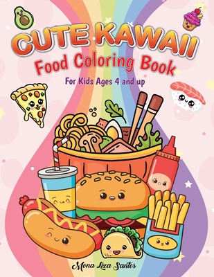 Kawaii Coloring Book For Kids (Cute Kawaii Coloring Book for Kids Ages 4-12) Cover Image
