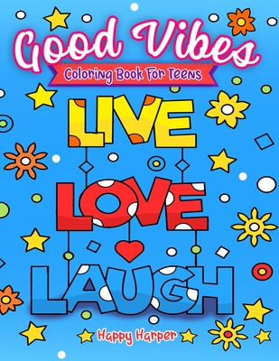 Good Vibes Coloring Book Cover Image