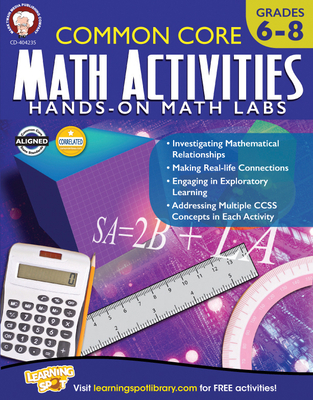 Common Core Math Activities, Grades 6 - 8 Cover Image