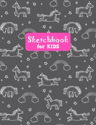 Sketchbook for Kids: Pretty Unicorn Large Sketch Book for