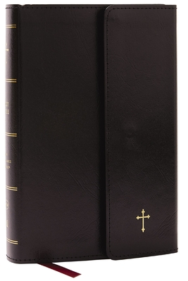 NKJV Compact Paragraph-Style Bible W/ 43,000 Cross References, Black Leatherflex W/ Magnetic Flap, Red Letter, Comfort Print: Holy Bible, New King Jam By Thomas Nelson Cover Image