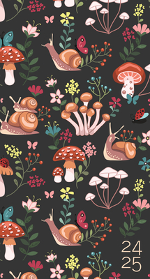 Mushrooms 2024 3.5 X 6.5 2-Year Pocket Planner Cover Image