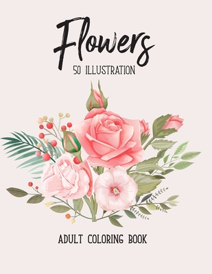 Adult Coloring Book – Peach Flower