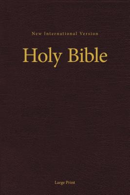 NIV, Pew and Worship Bible, Large Print, Hardcover, Burgundy By Zondervan Cover Image